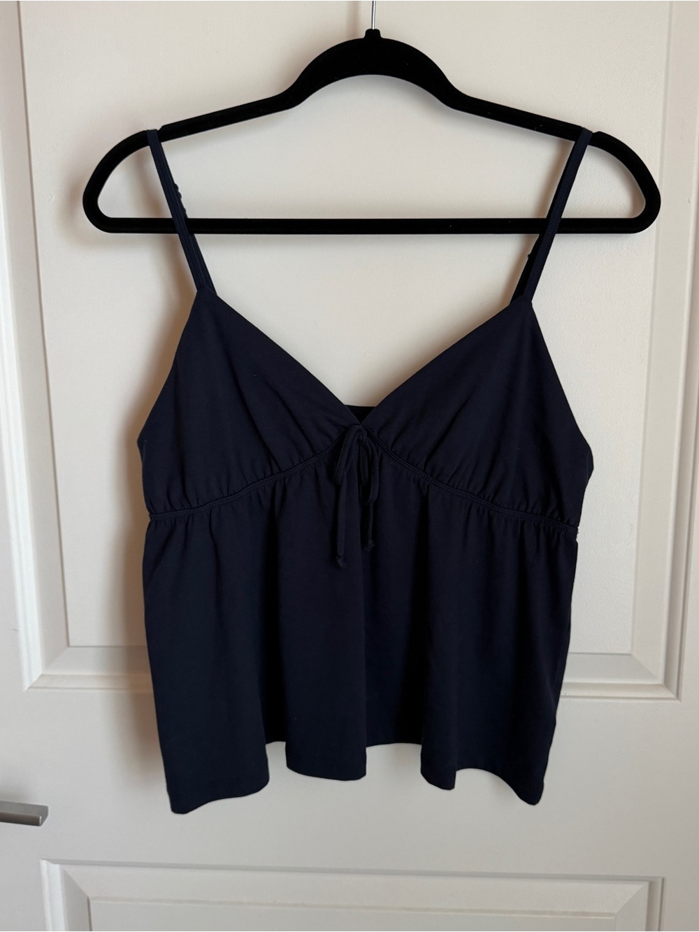 Sunday Best Navy V-Neck Camisole with Center Tie